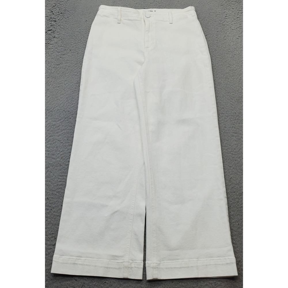 Paige Wide Leg Jeans Womens 28 White Denim High Rise Stretch 5-Pocket Streetwear